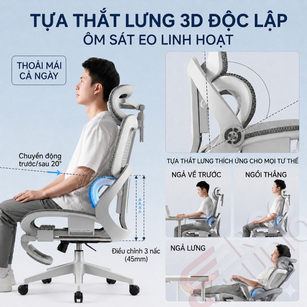 ERGO Ghế văn phòng cao cấp phòng Tựa lưng tự động Đệm lưới thoáng khí Thiết kế hiện đại cao cấp | BigBuy360 - bigbuy360.vn