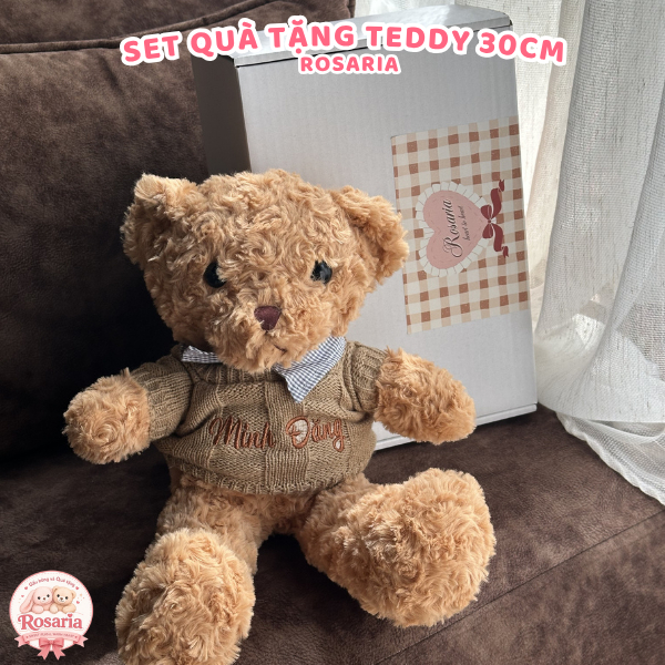 Set Quà Tặng Gấu Bông Teddy 30CM Thêu Tên Theo Yêu Cầu – Kèm Thiệp Và Hộp Quà Cao Cấp – Quà Tặng Ý Nghĩa