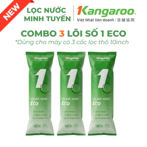 CHÍNH HÃNG Combo 3 Lõi Số 1 KANGAROO Dùng Cho Máy Lọc Nước RO Có Cốc Lọc 10inch