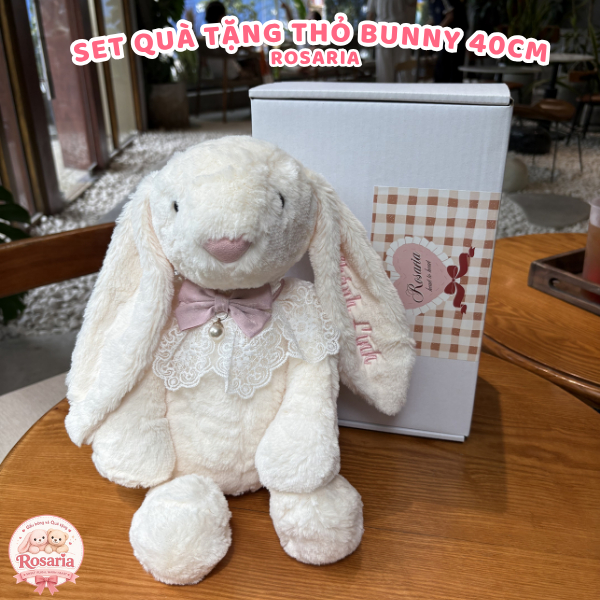 Set Quà Tặng Thỏ Bunny 40cm Thêu Tên Theo Yêu Cầu – Gấu Bông Cao Cấp Kèm Thiệp & Hộp Quà Sang Trọng