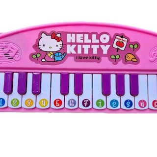 Đàn Piano Trẻ Em Hello Kitty Màu Hồng & Doraemon xanh Với Các Nút Nhạc Màu Sắc Sống Động (Tặng kèm pin)