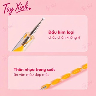 Set 5 Cọ Chấm Bi Nail 2 Đầu Đa Năng - Dụng Cụ Vẽ Hoa, Chấm Bi, Trang Trí Móng Chuyên Nghiệp