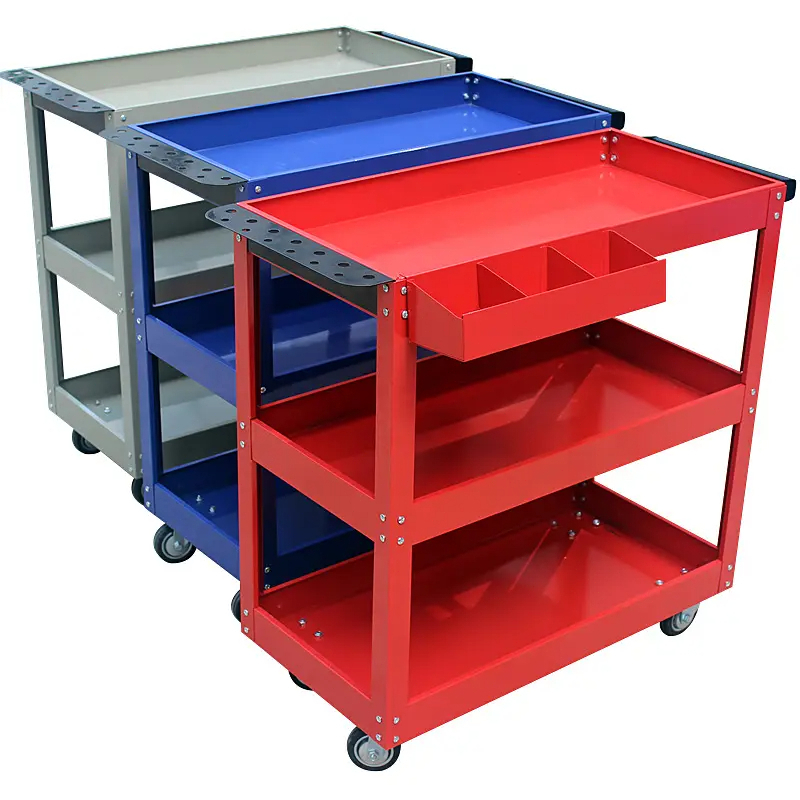 Xe đẩy dụng cụ đồ nghề 3 tầng bánh xe xoay 360 độ Đựng Đồ Gia Đình, Sửa Chữa Đa Năng thể Tải trọng 300kg