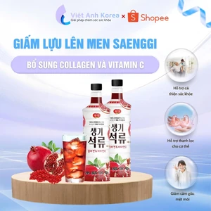 Giấm lựu hữu cơ Hàn Quốc, giấm nước lựu Saenggi lên men hỗ trợ tiêu hóa và đẹp da chai 970ml