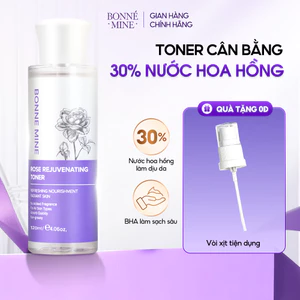 Toner BONNE MINE 30% Chiết Suất Hoa Hồng, Hỗ Trợ Giữ Nước, Duy Trì Độ ẨM Cho Da 120ml