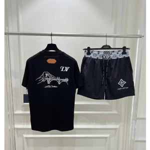 Bộ Hè Cộc Nam L>V Núi Tuyết New Bảnh bao Xịn Sò Forrm Dáng Bao đẹp Vải 85% Cotton Mịn, Bộ Hè Hàng Tuyển Hạng Sang Đỉnh