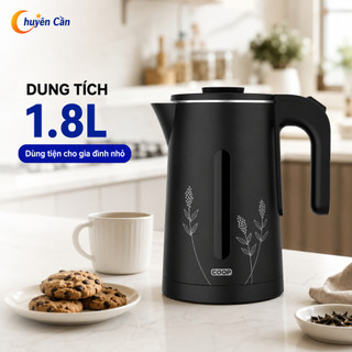 Bình Đun Siêu Tốc Inox 2 Bình Đun Siêu Tốc Inox 2 Lớp Co.op Select 1.8L - Giữ Nhiệt Tốt, Tự Ngắt An Toàn, Đun Nước Nhanh