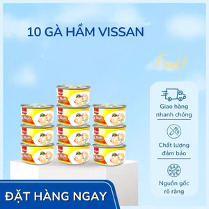 Vissan Combo 10 hộp Gà Hầm Vissan 150g Chính Hãng Date 2029