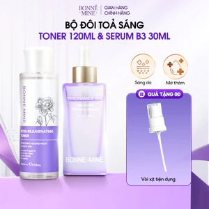 Bộ Đôi Toả Sáng, Toner 120ml & Serum B3 30ml Cân Bằng Độ Ẩm Sáng Da Mờ Thâm Mụn- CB7