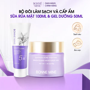 Bộ Đôi Làm Sạch&Cấp Ẩm, Sữa Rửa Mặt & Gel Dưỡng BONNE MINE, Làm Sạch Sâu, Cấp Ẩm Cho Da Mịn Màng-CB3