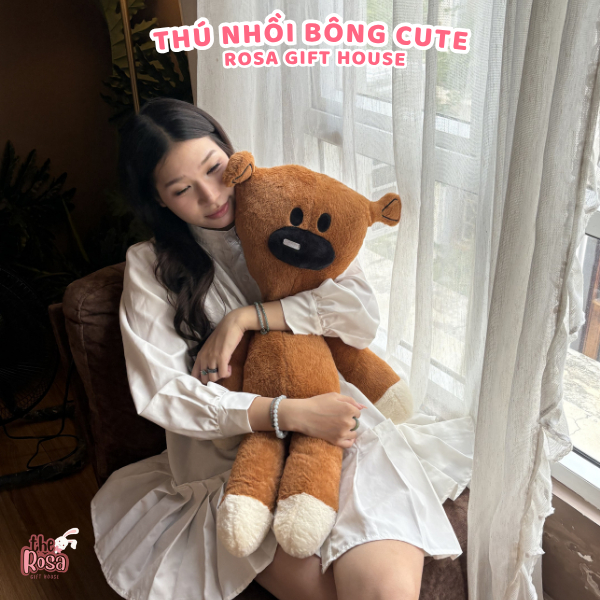 Gấu Bông Teddy Mr Bean Dễ Thương Size 25cm/60cm/80cm/110cm – Quà Tặng Ôm Ngủ Cao Cấp
