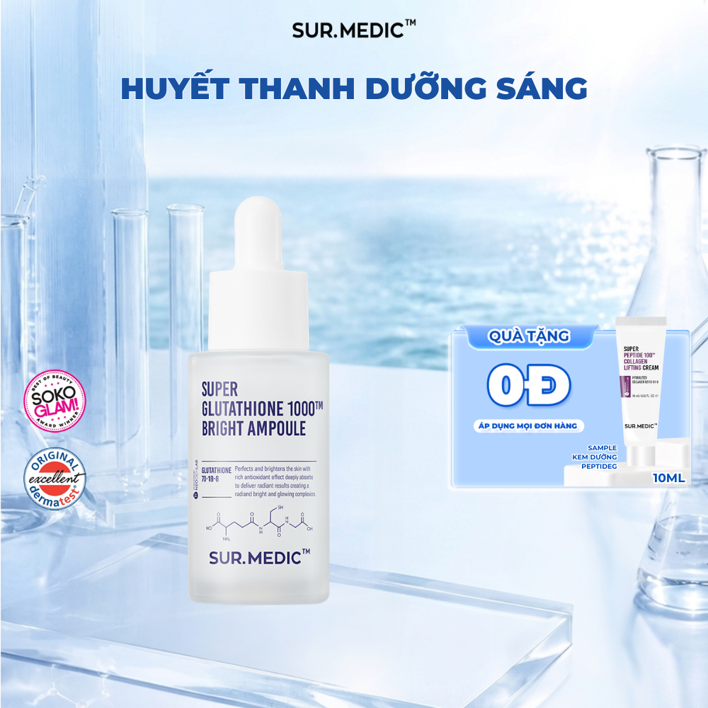 sur.medic super glutathione 100 bright ampoule sur sur medic huyt thanh Review Tinh Ch t Truy n Tr ng Sur Medic [Clear] It helps prevent freckles and blemishes from forming with a benefit of reducing melanin production for cleaner and clearer skin Glutathione 100tm bright ampoule 32ml
