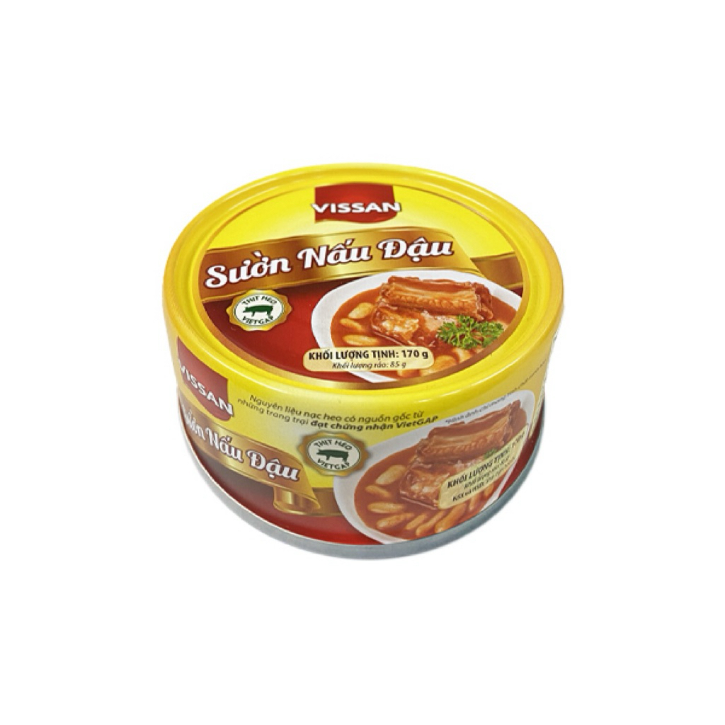 Vissan Combo 10 hộp Sườn Nấu Đậu 170g Chính Hãng Date 2029