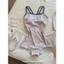 2Soonsumff Bikini 1 mảnh liền thân hai dây họa tiết kẻ sọc kèm đệm ôm body sexy, bộ đồ bơi cao cấp