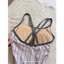 2Soonsumff Bikini 1 mảnh liền thân hai dây họa tiết kẻ sọc kèm đệm ôm body sexy, bộ đồ bơi cao cấp