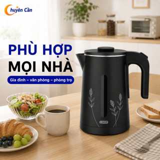 Bình Đun Siêu Tốc Inox 2 Bình Đun Siêu Tốc Inox 2 Lớp Co.op Select 1.8L - Giữ Nhiệt Tốt, Tự Ngắt An Toàn, Đun Nước Nhanh