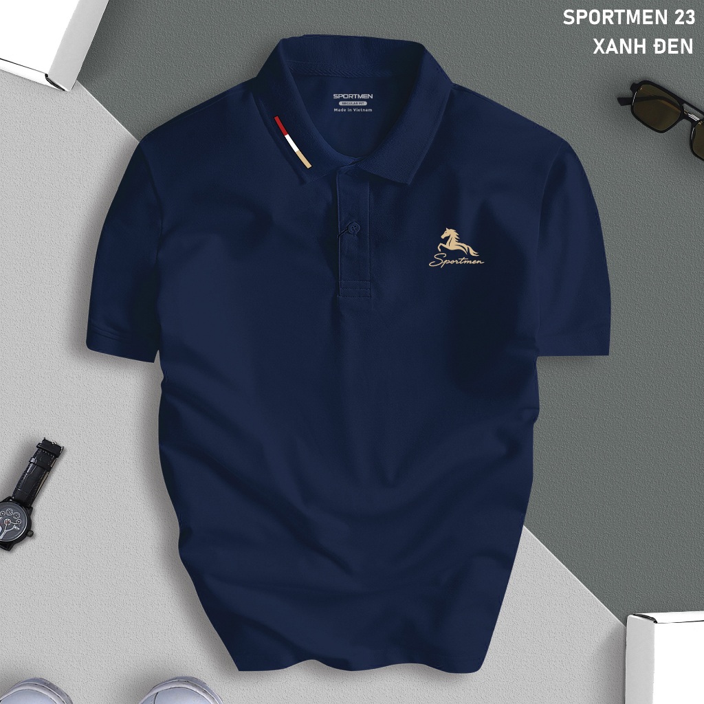 Áo Polo Nam Cổ Bẻ SPORTMEN Form Rộng Basic, Vải Cá Sấu Dày Dặn, Sang Trọng, Thoáng Mát | SPORTMEN 23