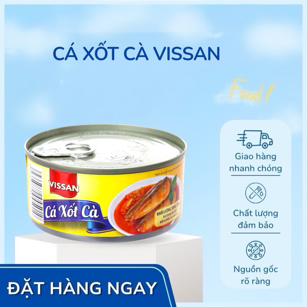 Vissan Combo 10 hộp Cá Xốt Cà Vissan 170g Chính Hãng Date Mới