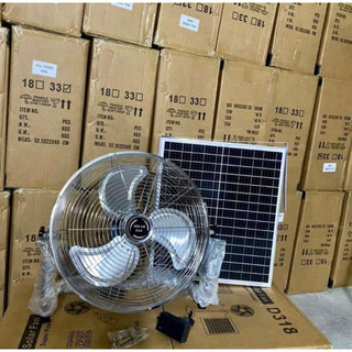 Quạt tích điện năng lượng mặt trời cao cấp 12 chế độ sáng -14 inch