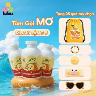 Combo 3 Sữa Tắm Gội Trẻ Em 2in1 Kibu MƠ - Bảo Vệ Tóc Mềm Mượt & Dịu Nhẹ Cho Da Nhạy Cảm - 3x300ml