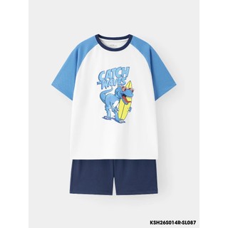 Bộ Đồ Bé Trai KSH26S014R | Wookids | Set Quần Áo Trẻ Em 2-9 Tuổi | 100% Cotton Mềm Mát, Thoải Mái