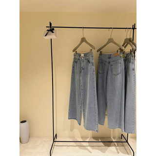 Quần Jeans Bò Suông Trơn Cạp Trễ QC
