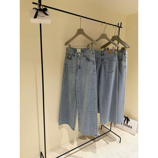 Quần Jeans Bò Suông Trơn Cạp Trễ QC