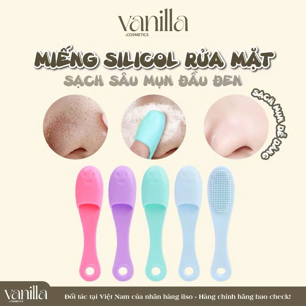 Cọ Rửa Mặt Silicon Xỏ Ngón Tay Giúp Tẩy Tế Bảo Chết, Bàn Chải Rửa Đầu Mũi Làm Sạch Mụn Đầu Đen
