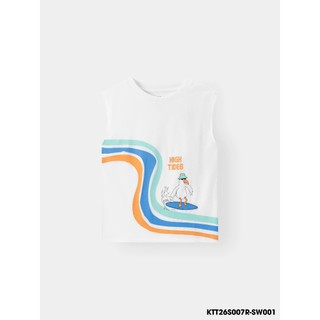 Áo Sát Nách Bé Trai KTT26S007R | Wookids | Áo Thun Trẻ Em 2-9 Tuổi | 100% Cotton Mềm Mát, Thoáng Khí