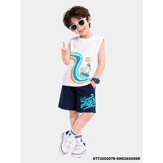 Áo Sát Nách Bé Trai KTT26S007R | Wookids | Áo Thun Trẻ Em 2-9 Tuổi | 100% Cotton Mềm Mát, Thoáng Khí