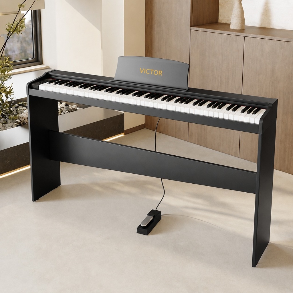 Đàn Piano Điện VICTOR VT02 - 88 Phím - Full Phụ Kiện, Đàn Xịn Bảo Hành Lâu Và Tặng Miếng Dán Hướng Dẫn Tự Học Piano.