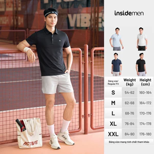 Áo Polo Nam Insidemen Active Regular Fit Jacquard họa tiết độc đáo IPS110EDP01