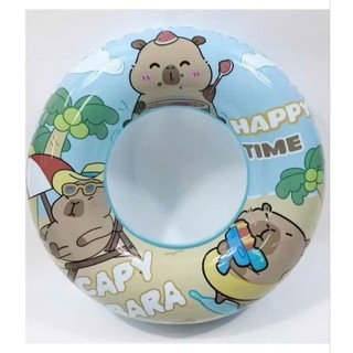 (Tặng Bơm) Phao bơi tròn cho bé trai và bé gái hoạt hình kuromi và Capybara và stitch dễ thương