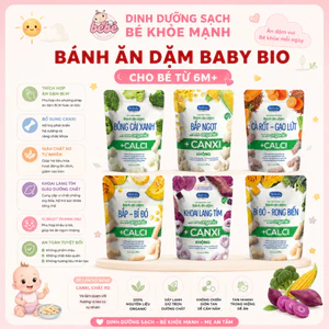 Bánh Ăn Dặm Bio Baby Cho Bé Từ 6M+. Hỗ Trợ Tiêu Hóa, Bổ Sung Canxi Cho Bé