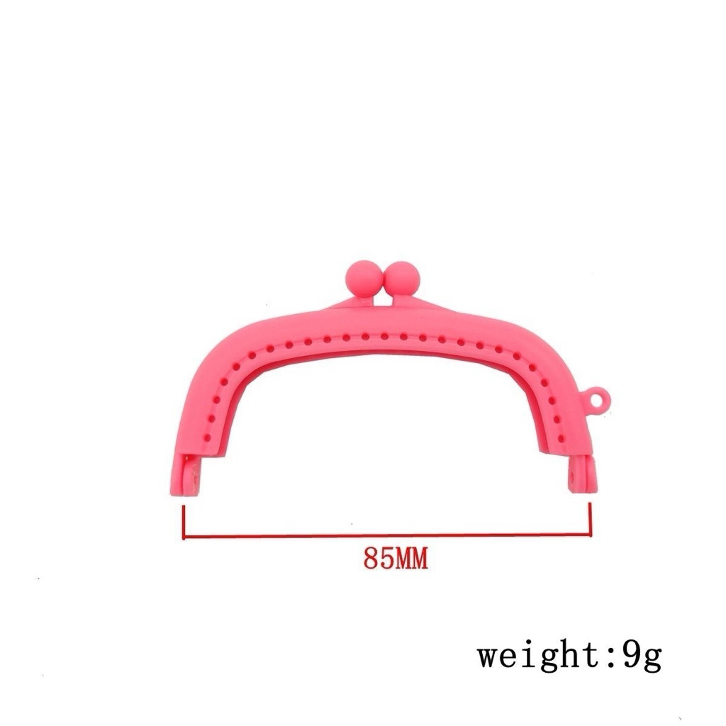 Khoá ví nhựa dạng bấm cài 8,5cm - Phụ kiện làm ví len
