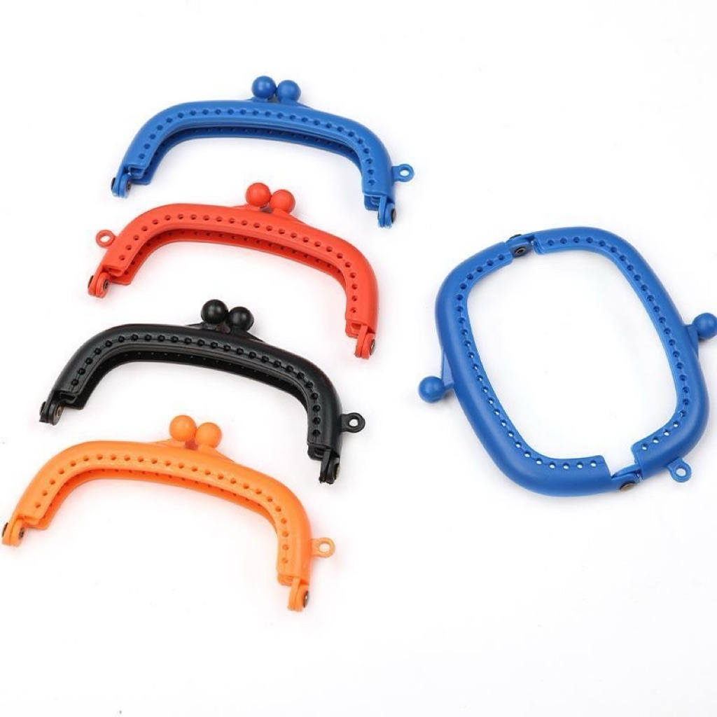 Khoá ví nhựa dạng bấm cài 8,5cm - Phụ kiện làm ví len