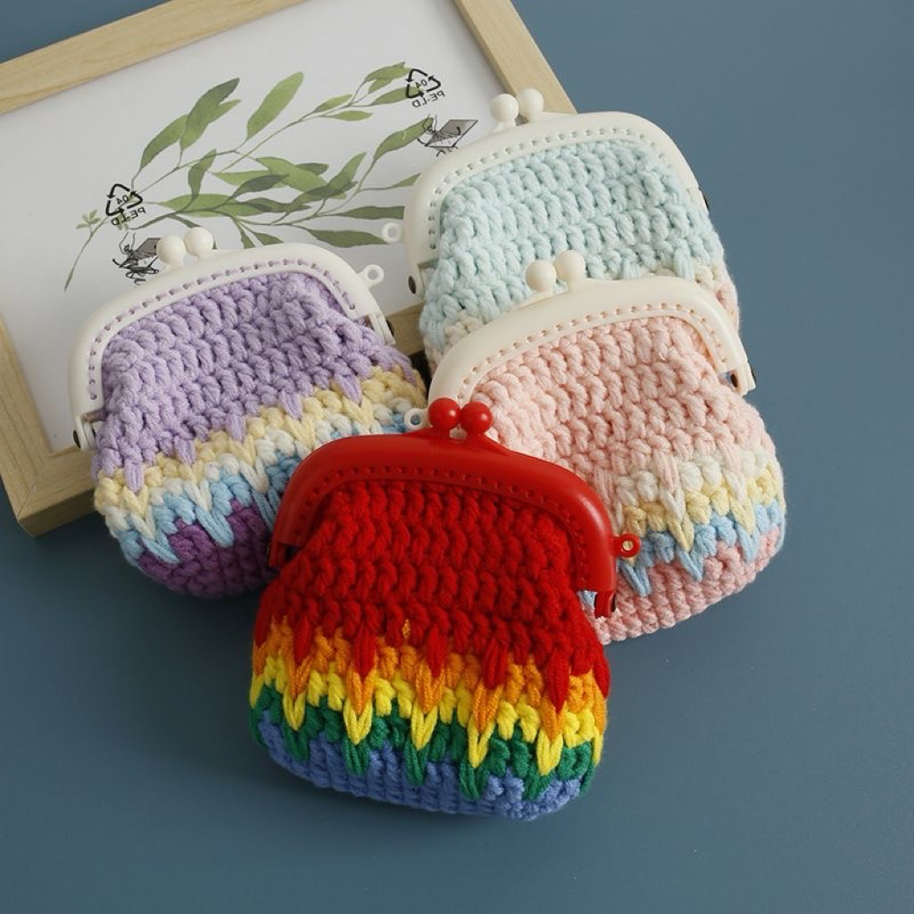 Khoá ví nhựa dạng bấm cài 8,5cm - Phụ kiện làm ví len