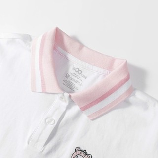 Áo Thun Có Cổ Bé Gái GPS26S002R | Wookids | Áo Polo Trẻ Em 6-14 Tuổi | 100% Cotton Mềm Mại, Thoáng Mát
