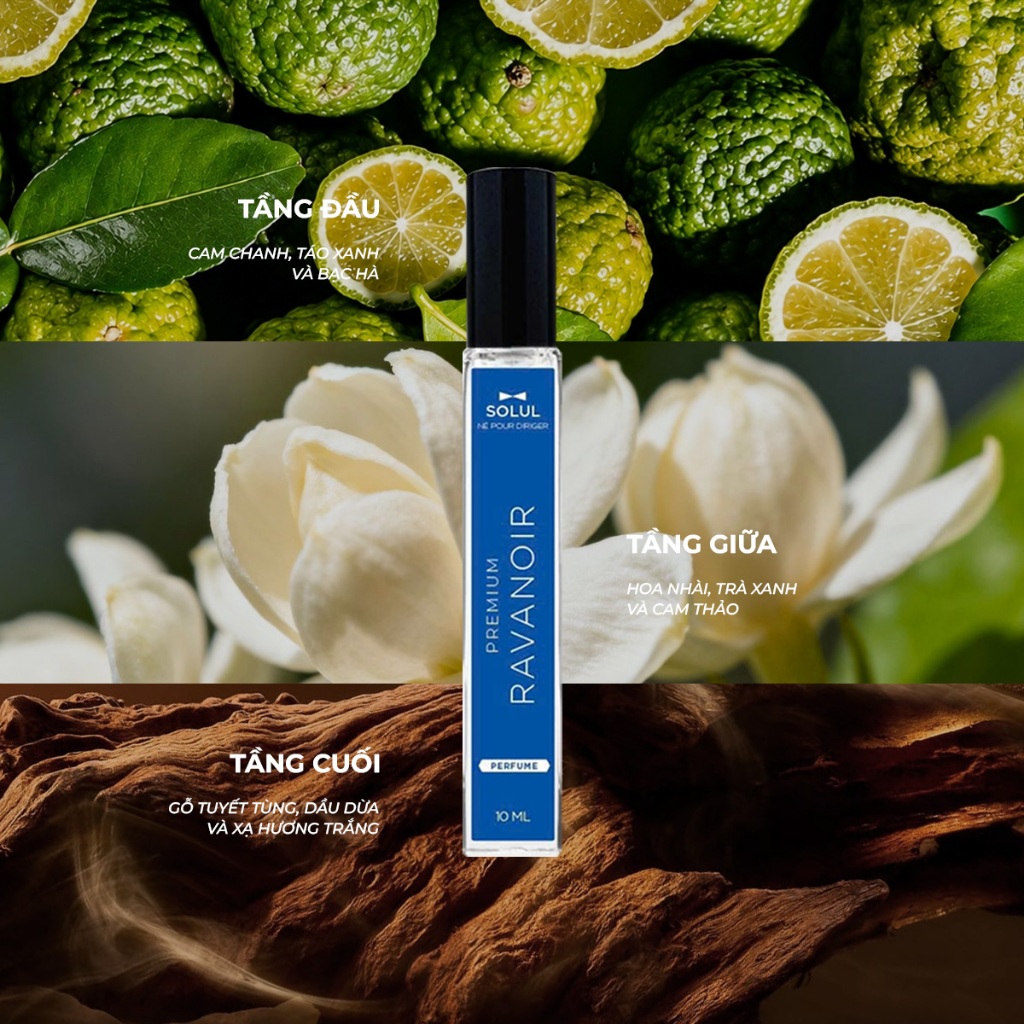 Nước hoa Nam Solul 10ml,Hương Thơm Cuốn Hút,Đẳng Cấp Phái Mạnh, Quà Tặng Bạn Trai Sang Trọng