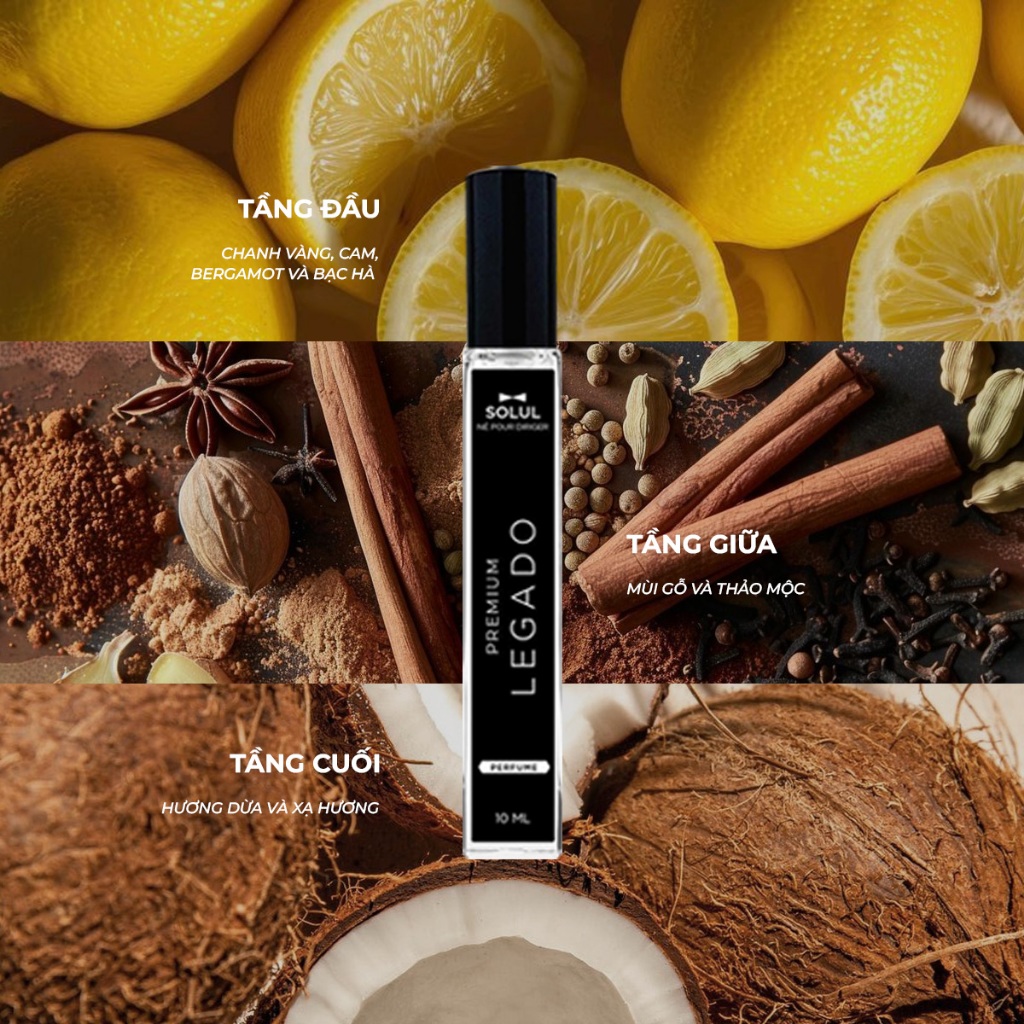 Nước hoa Nam Solul 10ml,Hương Thơm Cuốn Hút,Đẳng Cấp Phái Mạnh, Quà Tặng Bạn Trai Sang Trọng