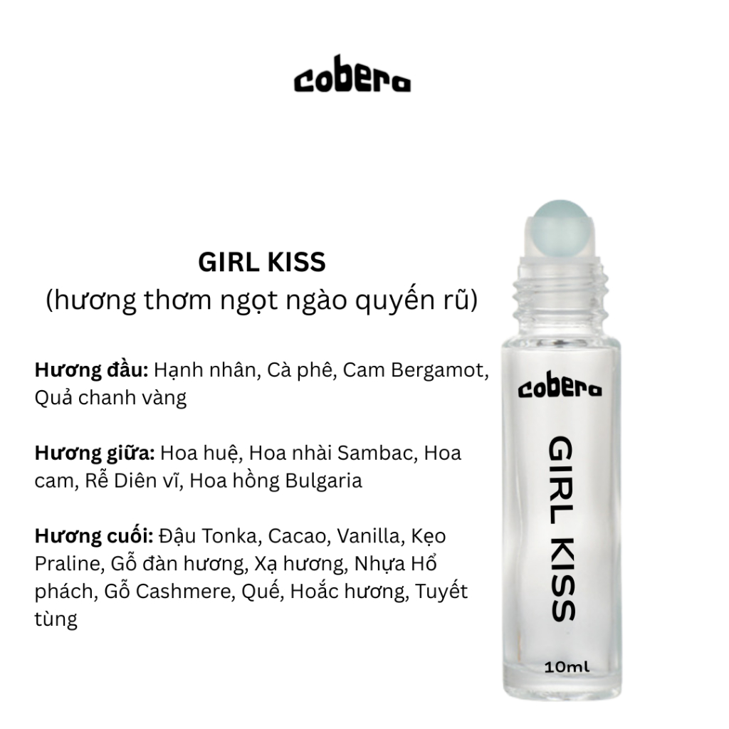 Nước hoa con gái thơm lâu 8h dạng lăn thương hiệu Cobera, thơm lâu mùi hương trẻ trung năng động