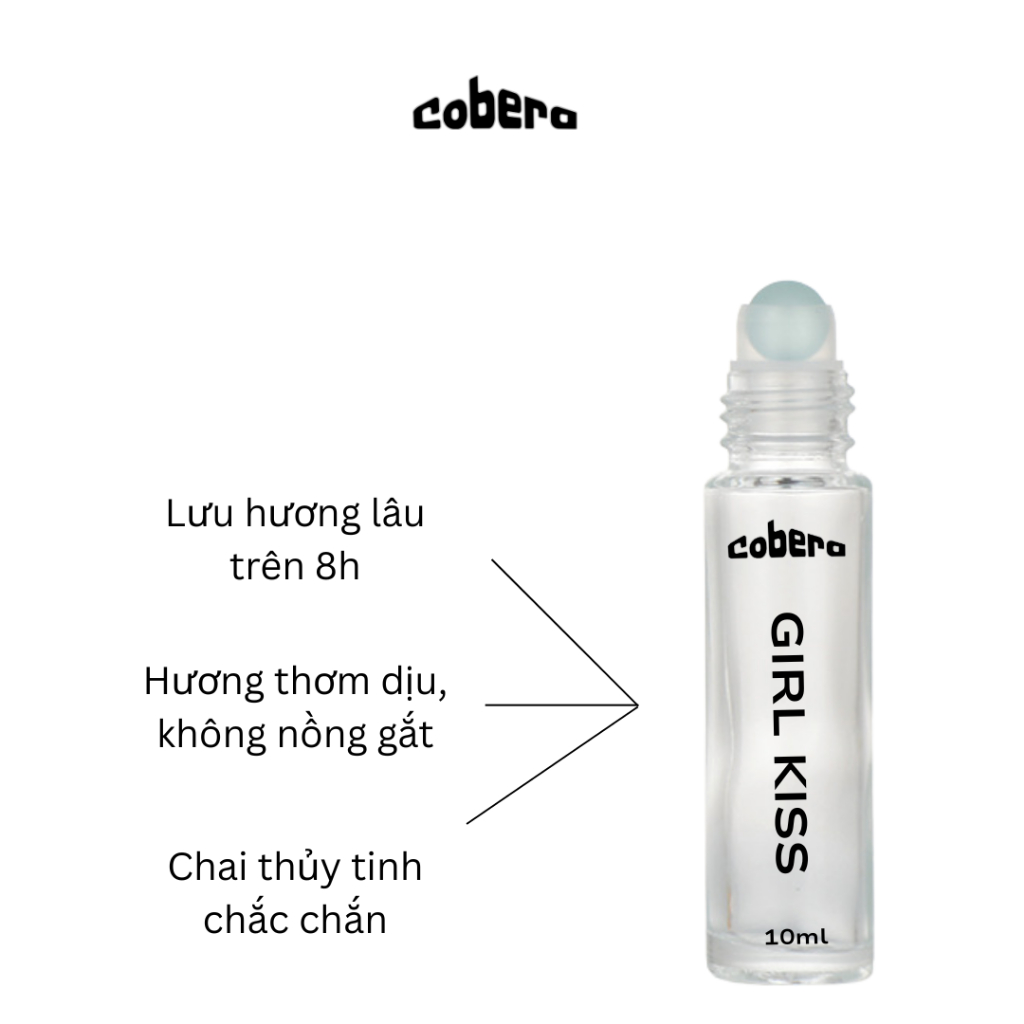 Nước hoa con gái thơm lâu 8h dạng lăn thương hiệu Cobera, thơm lâu mùi hương trẻ trung năng động