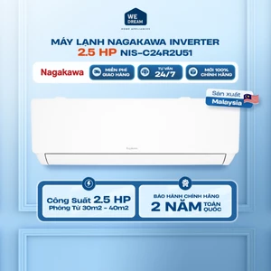 Máy Lạnh Nagakawa Inverter 2.5HP NIS-C24R2U51 | Tiết Kiệm Điện - Hàng Chính Hãng