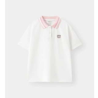 Áo Thun Có Cổ Bé Gái GPS26S002R | Wookids | Áo Polo Trẻ Em 6-14 Tuổi | 100% Cotton Mềm Mại, Thoáng Mát