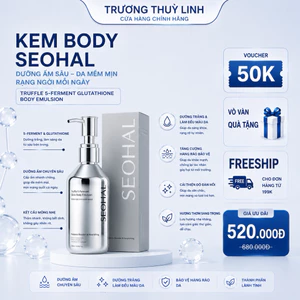 Kem Body SEOHAL 200ml Truffle 5 Ferment Gluta Body Emulsion - Dưỡng Trắng Da, Cấp Ẩm, Nâng Tone, Chính Hãng