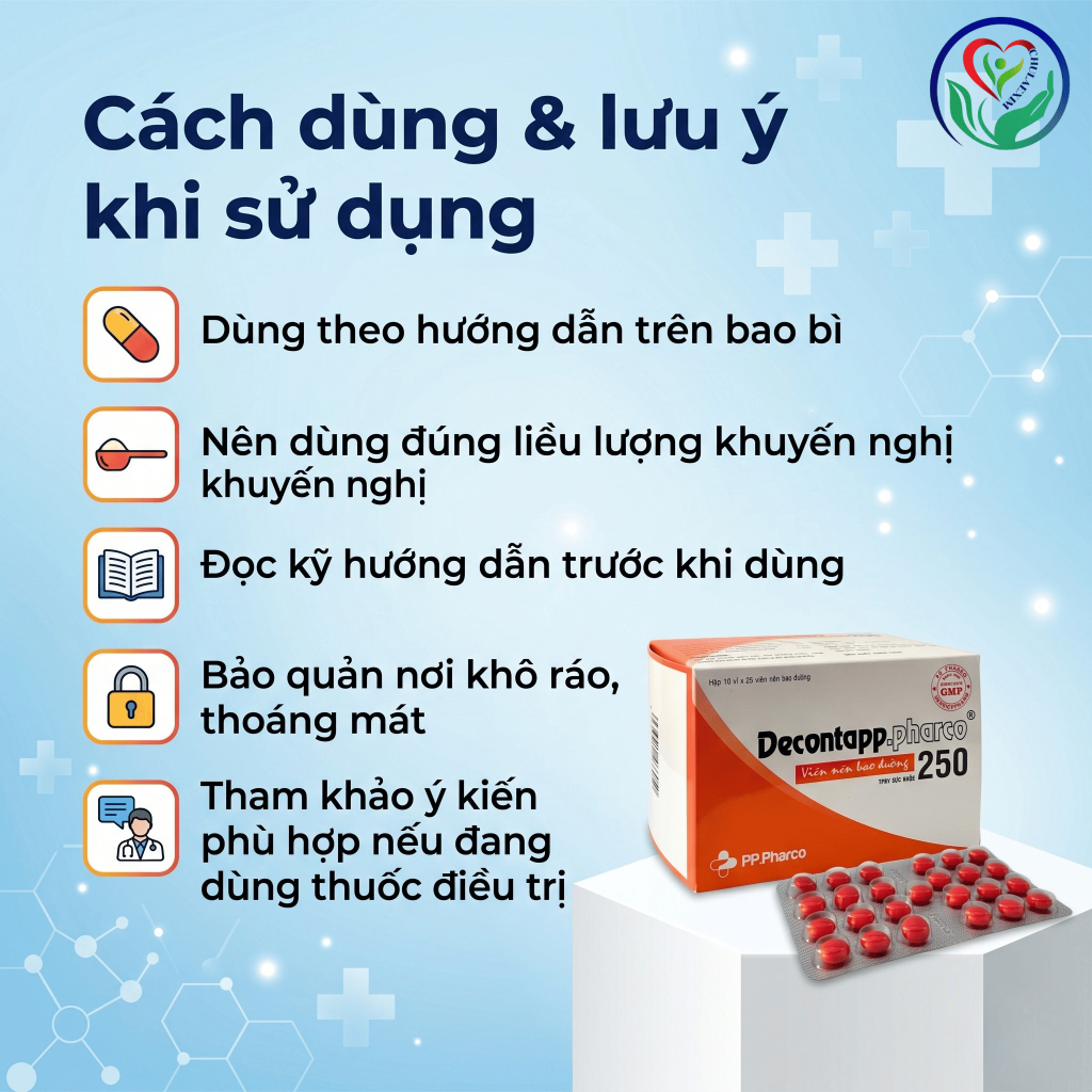 Decontapp.pharco 250 viên hỗ trợ sức khỏe gân cốt, xương khớp, đau nhức do phong thấp