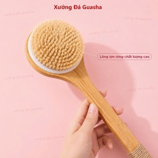 Bàn Chải Tắm Cán Gỗ Tẩy Tế Bào Chết Nhẹ Nhàng Giúp Da Mịn Màng - Bàn Chải Tắm Massage Toàn Thân Thư Giãn