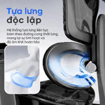 Ghế công thái học Ngả 135 độ kèm gác chân Tựa đầu tay vịn 3D Đệm lưng chỉnh cao Lưới họa tiết đẹp — ảnh 6
