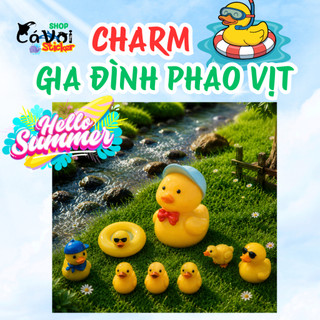 [ĐỘC QUYỀN] Set Charm Gia Đình Phao Vịt🐥🌼💛- Bộ 8 Charm Phao Vịt gắn dép siêu hot trend hè 2026 dễ thương hết nấc