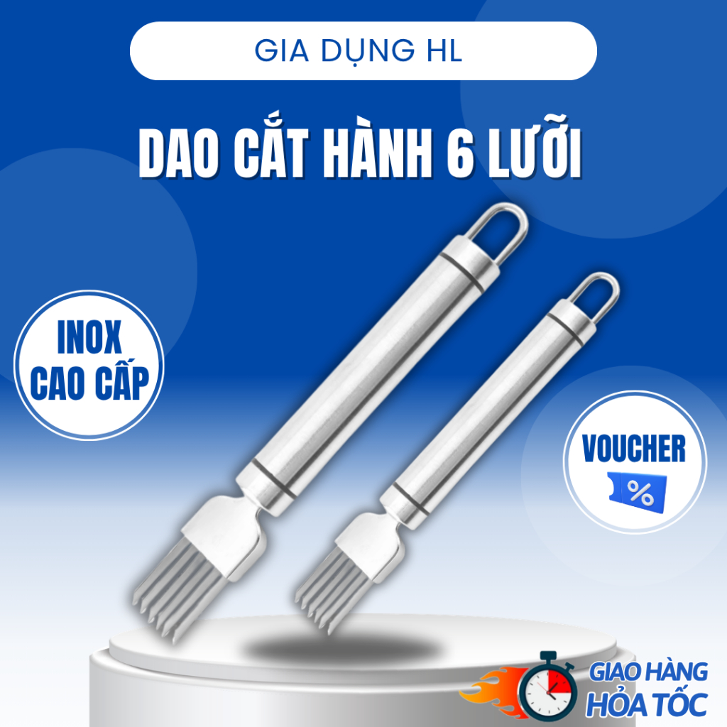 Dao Cắt Hành Sợi Đa Năng – Inox Không Gỉ, 6 Lưỡi Sắc Bén, Tiện Dụng Nhà Bếp